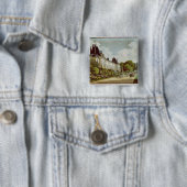 Badge Carré 5 Cm Vue du château de la Malmaison (En situation)