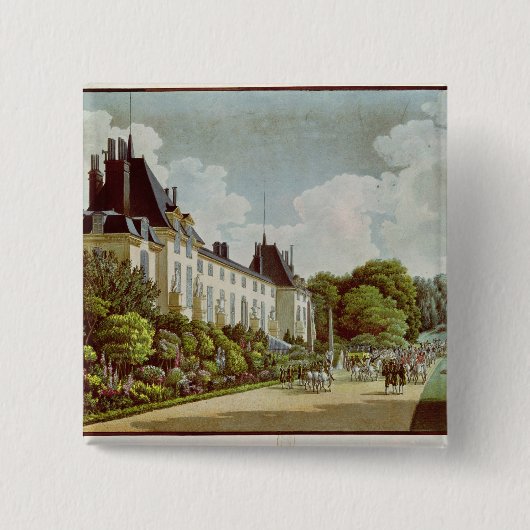 Badge Carré 5 Cm Vue du château de la Malmaison (Devant)