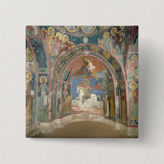 Badge Carré 5 Cm Vue du narthex, 1332-3 (Devant)