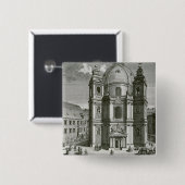 Badge Carré 5 Cm Vue du Peterskirche (Devant & derrière)