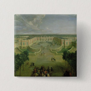 Badge Carré 5 Cm Vue du Trianon grand, 1722