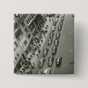 Badge Carré 5 Cm Vue élevée par New York City des Etats-Unis New