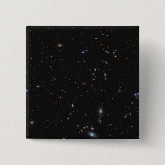 Badge Carré 5 Cm Vue Entre Les Constellations Pisces & Andromeda (Devant)