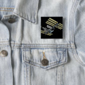 Badge Carré 5 Cm Vue générée par ordinateur 10 (En situation)