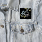 Badge Carré 5 Cm Vue générée par ordinateur 13 (En situation)