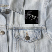 Badge Carré 5 Cm Vue générée par ordinateur 24 (En situation)