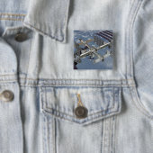 Badge Carré 5 Cm Vue générée par ordinateur 4 (En situation)
