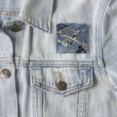 Badge Carré 5 Cm Vue générée par ordinateur 5 (En situation)