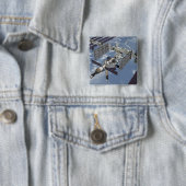 Badge Carré 5 Cm Vue générée par ordinateur 6 (En situation)