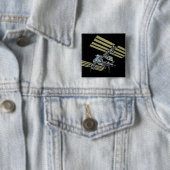 Badge Carré 5 Cm Vue générée par ordinateur 9 (En situation)