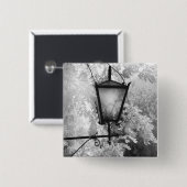 Badge Carré 5 Cm Vue noir et blanc de l'éclairage (Devant & derrière)