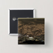 Badge Carré 5 Cm Vue panoramique sur Mars 3 (Devant & derrière)