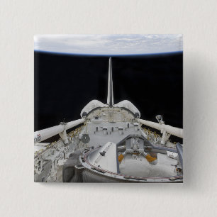 Badge Carré 5 Cm Vue partielle de la navette spatiale