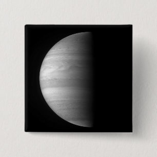 Badge Carré 5 Cm Vue rapprochée de la planète Jupiter