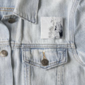 Badge Carré 5 Cm Vue satellite de la côte est de Greenlan (En situation)