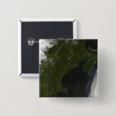 Badge Carré 5 Cm Vue satellite de la Nouvelle-Angleterre (Devant & derrière)