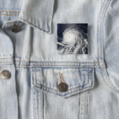 Badge Carré 5 Cm Vue satellite de l'ouragan Celia (En situation)