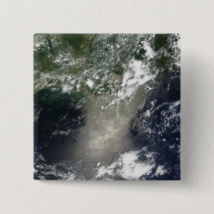 Badge Carré 5 Cm Vue satellite des filets et des rubans d'huile