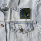 Badge Carré 5 Cm Vue satellite des Grands Lacs (En situation)