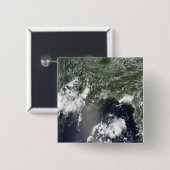 Badge Carré 5 Cm Vue satellite du golfe du Mexique (Devant & derrière)