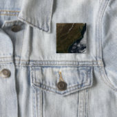 Badge Carré 5 Cm Vue satellite du sud-est des États-Unis (En situation)