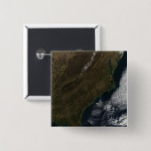 Badge Carré 5 Cm Vue satellite du sud-est des États-Unis (Devant & derrière)