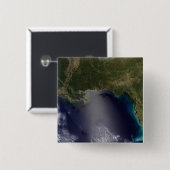 Badge Carré 5 Cm Vue satellite du sud-est des États-Unis 2 (Devant & derrière)