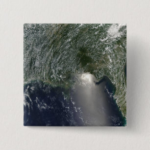 Badge Carré 5 Cm Vue satellite d'une marée noire