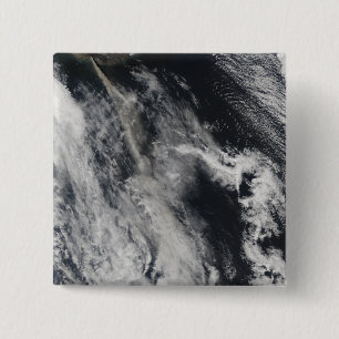 Badge Carré 5 Cm Vue satellite d'une plume 2 de cendre