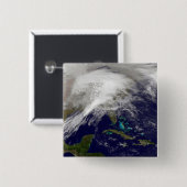 Badge Carré 5 Cm Vue satellite d'une tempête d'hiver massive (Devant & derrière)