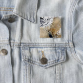 Badge Carré 5 Cm Vue satellite sur la Méditerranée orientale (En situation)