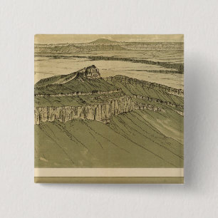 Badge Carré 5 Cm Vue sur la Plate-forme du Canyon de Marble