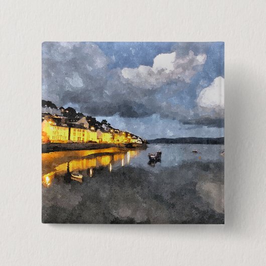 BADGE CARRÉ 5 CM VUES DU PAYS DE GALLES (Devant)