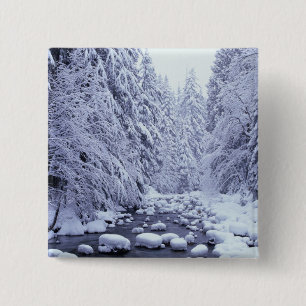 Badge Carré 5 Cm WA, forêt nationale du mont Baker-Snoqualmie,