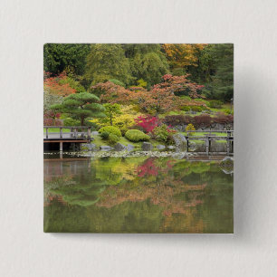 Badge Carré 5 Cm WA, Seattle, arboretum du Washington Park, 3