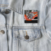 Badge Carré 5 Cm WA, Seattle, automobile allemande classique. 2 (En situation)