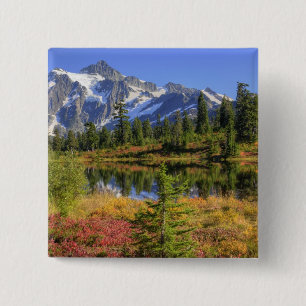 Badge Carré 5 Cm WA, zone de loisirs de Heather Meadows, Mt. 2