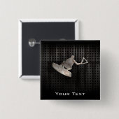 Badge Carré 5 Cm Wakeboarder ; Noir frais (Devant & derrière)