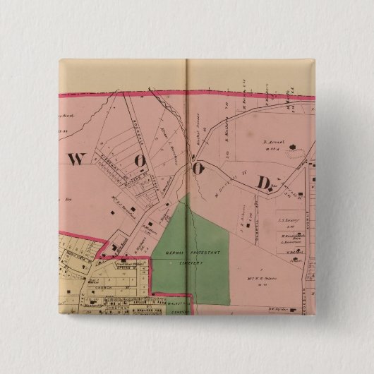 Badge Carré 5 Cm Walnut Hills (Ohio) (Devant)