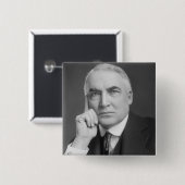 Badge Carré 5 Cm Warren G. Harding (Devant & derrière)