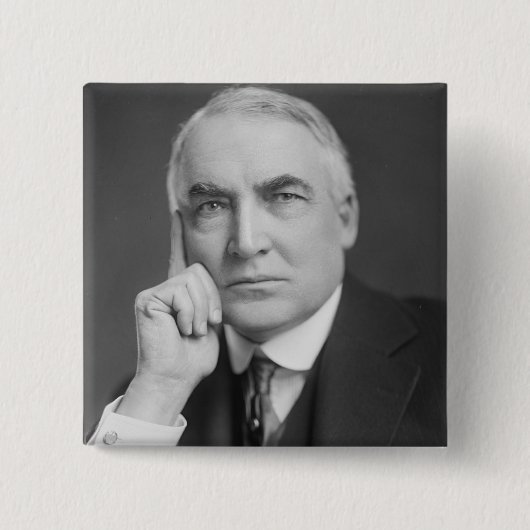 Badge Carré 5 Cm Warren G. Harding (Devant)