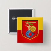 Badge Carré 5 Cm Warszawa (Varsovie) (Devant & derrière)