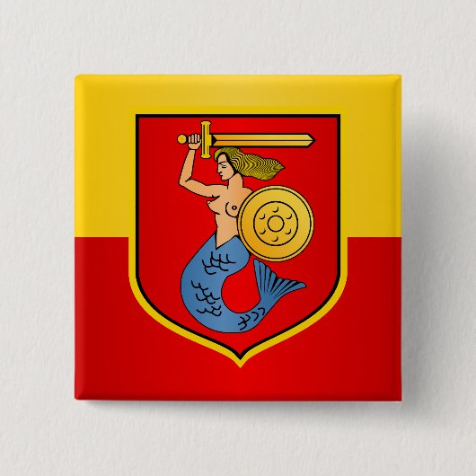 Badge Carré 5 Cm Warszawa (Varsovie) (Devant)