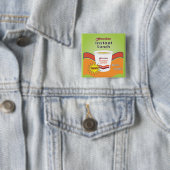 Badge Carré 5 Cm Waruchan - Ramen (En situation)