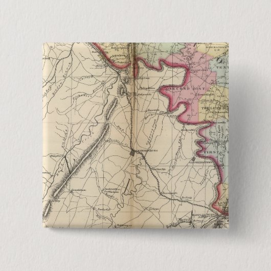 Badge Carré 5 Cm  Washington (Devant)