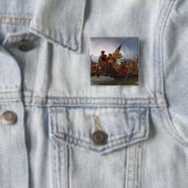 Badge Carré 5 Cm Washington croisant le fleuve Delaware (En situation)