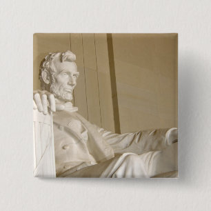 Badge Carré 5 Cm Washington, DC, le Mémorial Lincoln