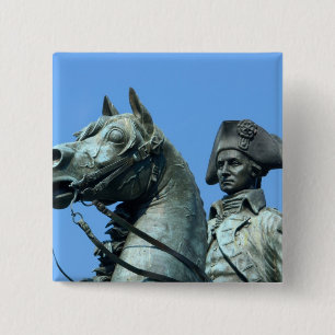 Badge Carré 5 Cm Washington, DC, statue du général George