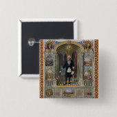 Badge Carré 5 Cm Washington le maçon II (Devant & derrière)