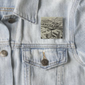 Badge Carré 5 Cm Waterbury Clock (En situation)